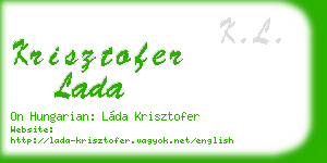 krisztofer lada business card